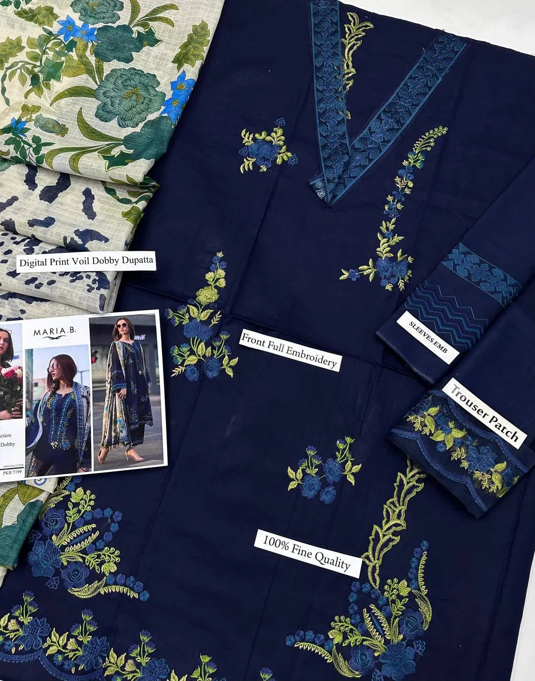 Premium Heavy Embroidered Lawn Suit