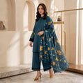 Premium 3 Pcs Unstitched Embroidered Lawn Suit