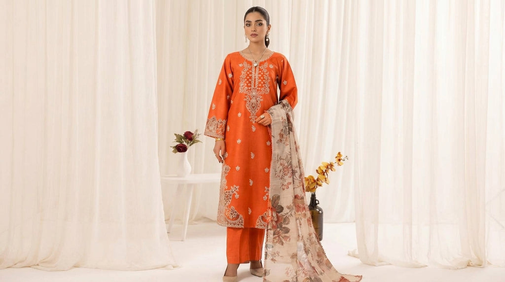 Premium 3 Pcs Embroidered Lawn Suit