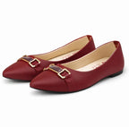 Women’s Synthetic Leather Fancy Pumps – Maroon
