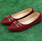 Women’s Synthetic Leather Fancy Pumps – Maroon