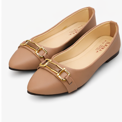 Women's Synthetic Leather Fancy Pumps – Beige