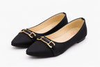 Women’s Synthetic Leather Fancy Pumps – Black