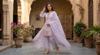 Premium Lavender Embroidered Kurta Set with Dupatta – 3 Pcs